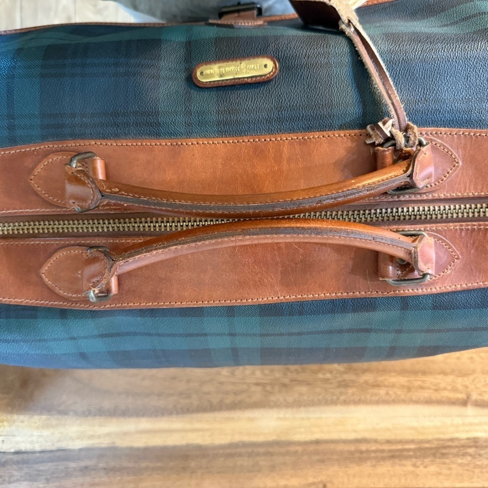 Vintage Polo Ralph Lauren Blackwatch plaid tartan travel bag - Picture 7 of 9